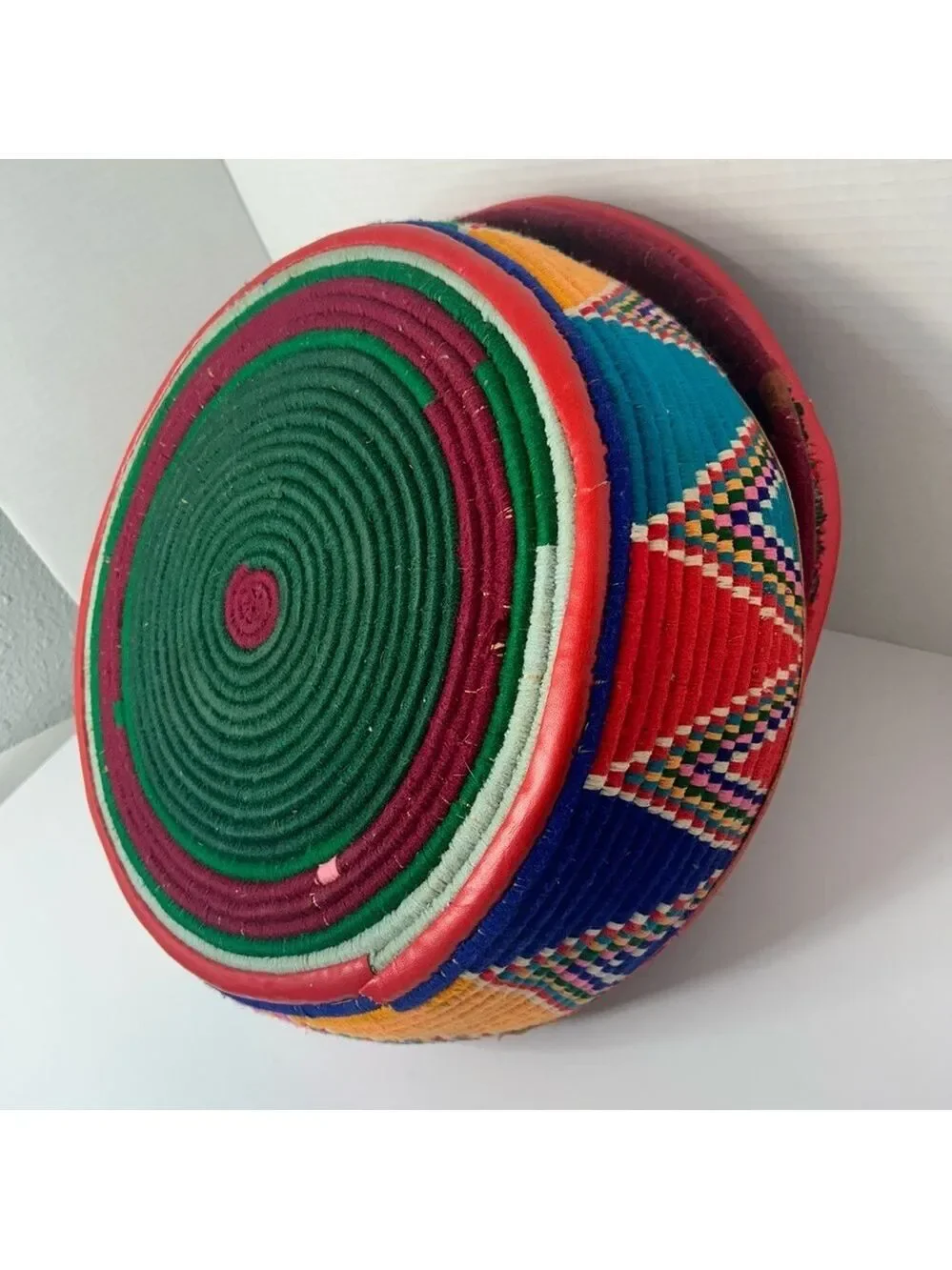 Large Colorful Hand Woven Mesob Ethiopian Serving Basket House Decor Storage
